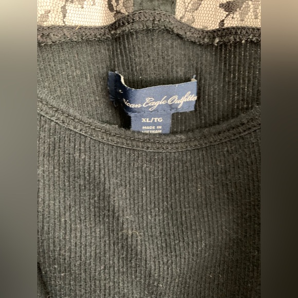 American Eagle Black Lace Tank Top - Picture 3 of 3